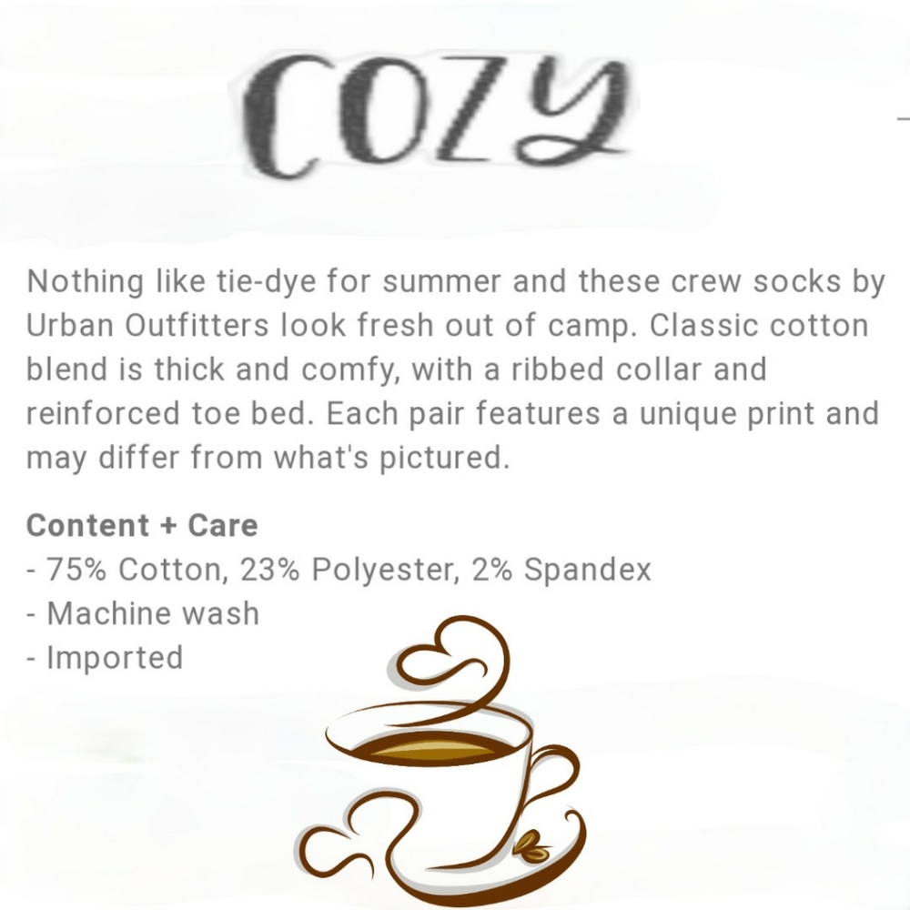 Urban Outfitters tie dye crew socks - Picture 4 of 5